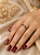 Anel Cruz Cravejada - Semijoia 18k - MA391 - Imagem 1