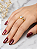 Anel Com Zircônia Quadrada - Semijoia 18k - MA396-14260 - Imagem 1