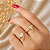 Anel Coração Cravejado Com Menino - Semijoia 18k - MA402-10230 - Imagem 1