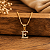 Gargantilhas Letras ( Iniciais ) Cravejadas - Semijoia 18k - MG627 - Imagem 3