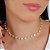 Gargantilha Choker Pérola Trevo - Semijoia 18k - Antialérgica - Imagem 1