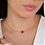 Gargantilha Trevo Cor Vermelho - Semijoia 18k - Antialérgica - Imagem 1