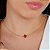 Gargantilha Trevo Cor Vermelho - Semijoia 18k - Antialérgica - Imagem 2