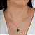 Gargantilha Singapura c/ Pingente Trevo Cor Verde - Semijoia 18k - Antialérgica - Imagem 2
