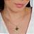 Gargantilha Singapura c/ Pingente Trevo Cor Verde - Semijoia 18k - Antialérgica - Imagem 1