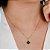 Gargantilha Singapura c/ Pingente Trevo Cor Preto - Semijoia 18k – Antialérgica - Imagem 1