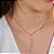 Gargantilha Choker Laminada Gravatinha c/ Pedras Cravejadas - Semijóias 18k - Antialérgica - Imagem 3