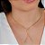 Gargantilha Choker Laminada Gravatinha c/ Pedras Cravejadas - Semijóias 18k - Antialérgica - Imagem 2