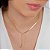 Gargantilha Choker Laminada Gravatinha c/ Pedras Cravejadas - Semijóias 18k - Antialérgica - Imagem 4