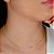 Gargantilha Choker Laminada c/ Pedras Cravejadas - Semijóias 18k – Antialérgica - Imagem 2