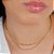 Gargantilha Choker Elo Cartier Dupla c/ Pedras Cravejadas -Semijoia 18k - Antialérgica - Imagem 2