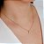Gargantilha c/ Pingente Trevo Cor Branco - Semijoia 18k – Antialérgica - Imagem 2