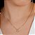 Gargantilha c/ Pingente Trevo Cor Branco - Semijoia 18k – Antialérgica - Imagem 1