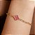 Pulseira Elos Trevo Vermelho - Semijoias 18k - Antialérgico - MP980-13130 - Imagem 1