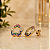 Brinco Flor Com Zircônias Multicor - Semijoia 18k - B372 - Imagem 1