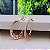 Argola Oval Cravejada - Semijoia 18k - B348-11140 - Imagem 1