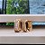 Argola Quadrada Cravejada - Semijoia 18k - B347-17170 - Imagem 1