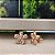 Brinco Flor Cravejado -Semijoia 18k -B404-0696 - Imagem 1