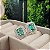 Brinco Quadrado Cravejado Com Pedra Verde Água - Prata 925 - B611-X390 - Imagem 3