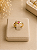 Anel Coração Com Pedra Rosa - Semijoia 18k - MA551 - Imagem 1