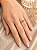 Anel Vazado Com Pedra Verde - Semijoia 18k - MA575 - Imagem 1