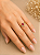 Anel Luxo Cravejado Com Pedra Rosa - Semijoia 18k - MA549 - Imagem 1