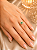 Anel Cravejado Com Pedras Verde - Semijoia 18k - MA610 - Imagem 2