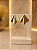 Brinco Orgânico Triangular - Semijoia 18k - B660 - Imagem 1