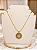 Gargantilha Cordão Baiano Medalha com Cruz Cravejada - Semijoia 18k - MG988 - Imagem 1