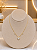 Gargantilha Coração Cravejado- Semijoia 18K - MG1010 - Imagem 1