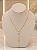 Gargantilha Gravatinha Com Zircônias - Semijoia 18k - MG1062 - Imagem 1