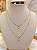 Gargantilha Dupla Flor de Zirconia - Semijoia 18k - MG1074 - Imagem 1