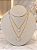 Gargantilha Choker Dupla Flor de Zirconia - Semijoia 18k - MG1074 - Imagem 1