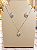 Conjunto Gota Com Zircônias - Semijoia Banho Ródio - MCJ226 - Imagem 1