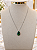 Gargantilha com Pingente Em Zirconia Gota Verde - Aço Inoxidável - MG950 - Imagem 1