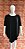 BLUSA PRETA DE MALHA PLUS SIZE - Imagem 1