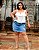 SHORTS SAIA JEANS BORDADO NO BOLSO - Imagem 1
