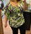 BLUSA ESTAMPADA COM DETALHES GALÃO E MANGAS LISAS - Imagem 1