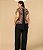 BLUSA ANIMAL PRINT COM DETALHE LISO PRETO - Imagem 3