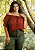 BLUSA LISA EM CHIFFON DECOTE OMBRO A OMBRO COM BABADO - Imagem 1