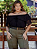 BLUSA LISA EM CHIFFON DECOTE OMBRO A OMBRO COM BABADO - Imagem 2