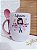 Caneca Personalizada - Semi Conica Alça Colorida Com colher Para Personalizar - Imagem 2