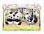 Fundo Fotográfico Tecido Sublimado Newborn 3D Panda 2,20x1,50 WFF-616 - Imagem 1