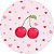 Painel Redondo Tecido Sublimado 3D Frutinhas Cereja WRD-4435 - Imagem 1
