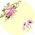 Painel Redondo Tecido Sublimado 3D Floral WRD-3980 - Imagem 1