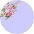 Painel Redondo Tecido Sublimado 3D Floral WRD-3979 - Imagem 1