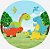 Painel Redondo Tecido Sublimado 3D Dino Baby WRD-2244 - Imagem 1