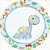 Painel Redondo Tecido Sublimado 3D Dino Baby WRD-3544 - Imagem 1