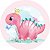 Painel Redondo Tecido Sublimado 3D Dino Baby WRD-983 - Imagem 1