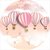 Painel Redondo Tecido Sublimado 3D  Balões rosas meninas WRD-3088 - Imagem 1